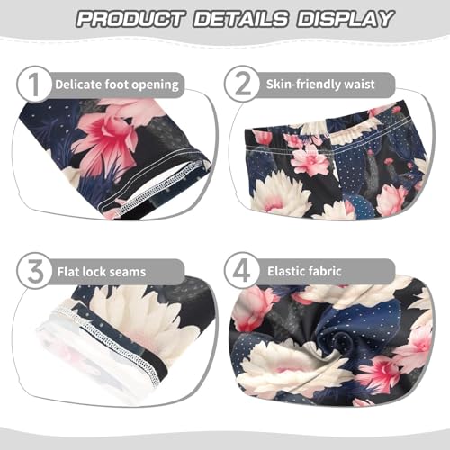 Girls' Leggings Flowers Floral Pink Kids Yoga Tights Pants 1 Pack 208506573