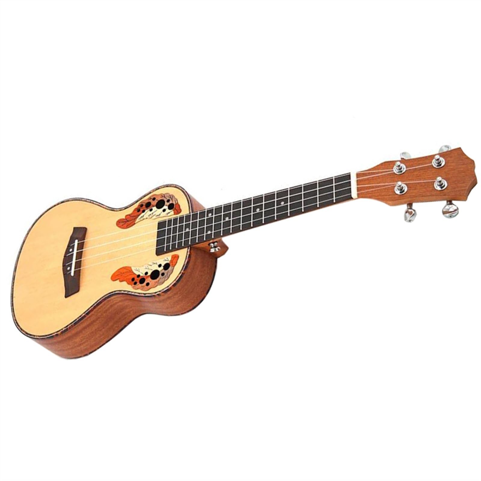 23-Zoll-Konzert-Ukulele, Korpus Aus Fichtenholz, Griffbrett Aus Palisander, 4 Saiten, Mini-Akustik-Ukelele Ukulele für Anfänger