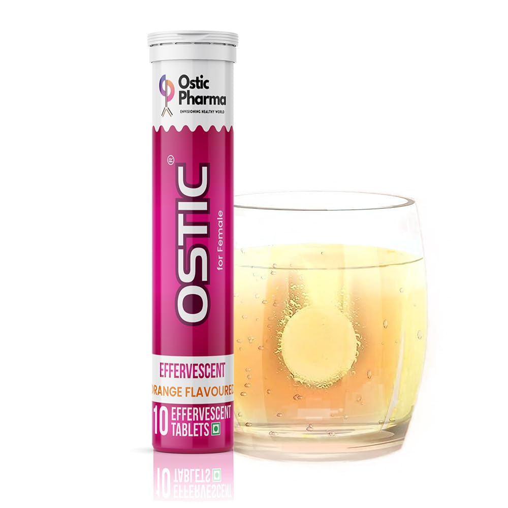 Effervescent Tablets for Women | Orange Flavour | Multivitamin, Biotin, Calcium, Zinc, Vitamin C, B12 & D3 | Daily Nutrition & Wellness | Tube of 10 Tablets-image-2