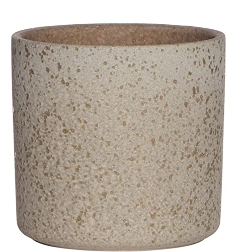 INNA-Glas Maceta de cerámica Araya, Moteado, Verde, 10cm, Ø10cm - Jardinera de cerámica