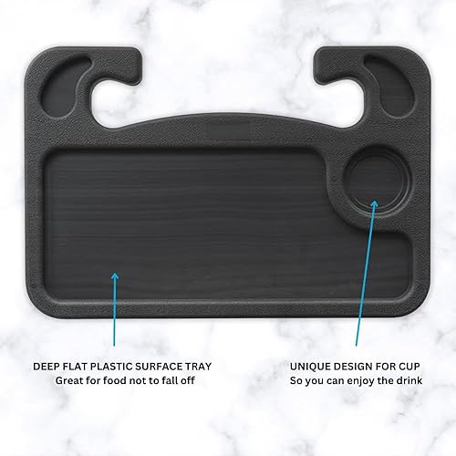 Miniatura 9 de Escritorio para volante de automóvil con 2 limos mágicos de limpieza, accesorios de viaje para automóvil, bandejas de soporte de automóvil para