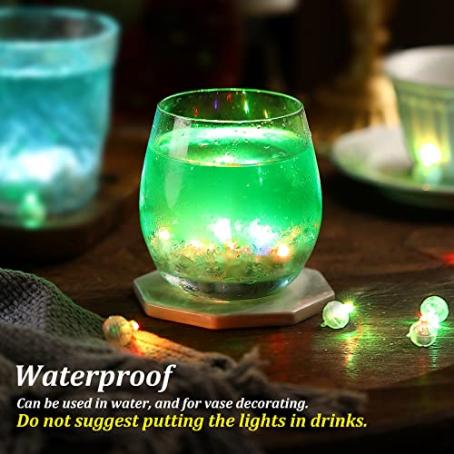 Image of ZGWJ 100PCs Green Balloon Lights Mini, Battery Powered, Long Standby Time Waterproof Tiny Led Round Flash Light for Paper Lantern Balloon Party Easter Eggs Wedding Christmas Halloween Decorations