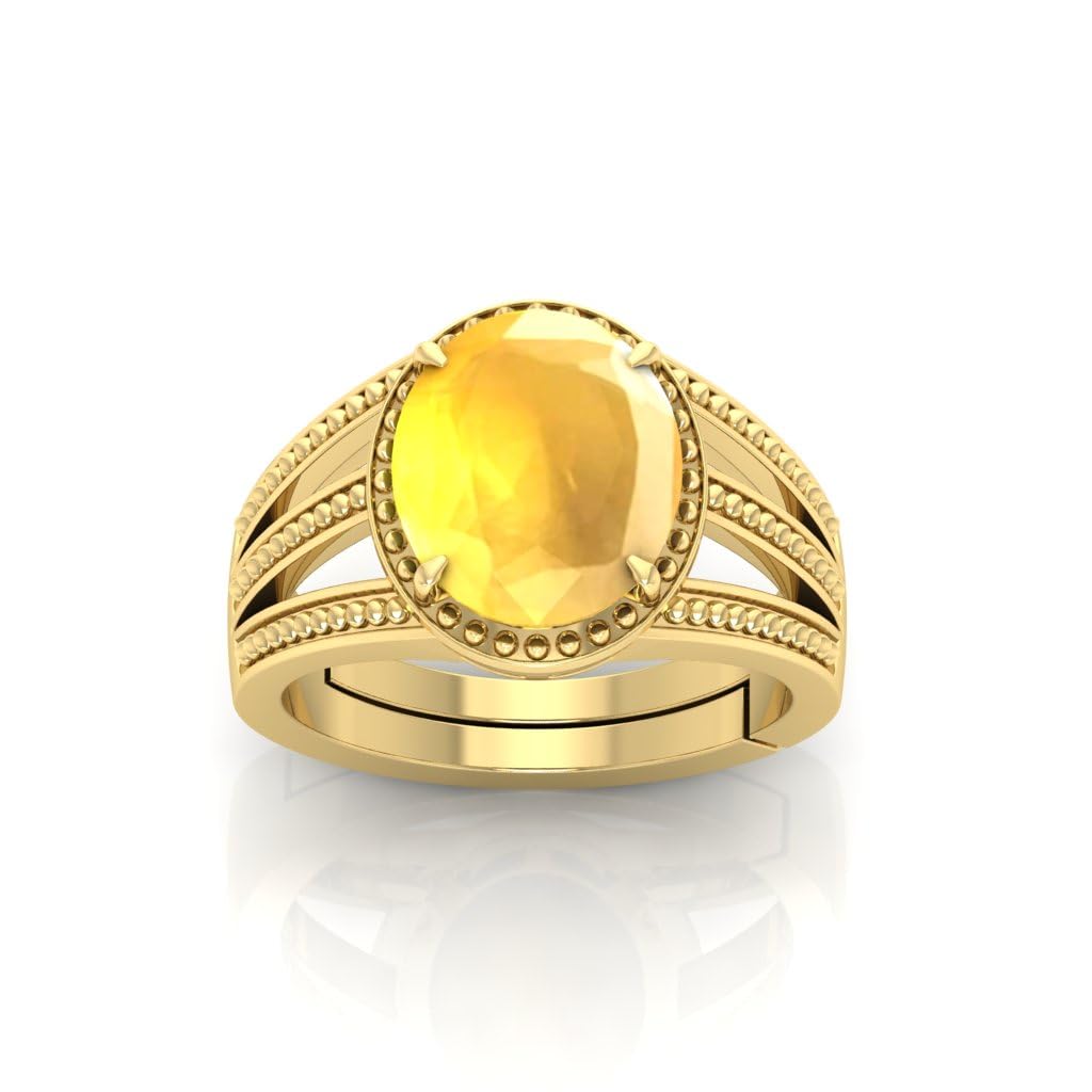 Bague saphir jaune plaqué or à porter pour les grandes occasions - 5