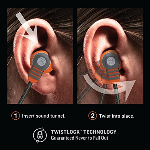 Yurbuds by JBL Venture Pro Burnt Strahlwassergeschützt IPX5 Sport In-Ear Kopfhörer mit 3-Knopf FB (IOS) orange/grau - Afbeelding 5