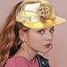 Svovin Hip Hop Costume Kit Gold Rapper Hat Sunglasses Gold Dollar Sign Pendant Necklaces 80s/90s Rapper Accessories