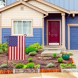 American garden flag usa garden flag yard american flag thick weatherproof burlap us stars and stripes patriotic us garden flag decor for outdoor porch patio farmhouse lawn 12 x 18 inch  urban country home decor