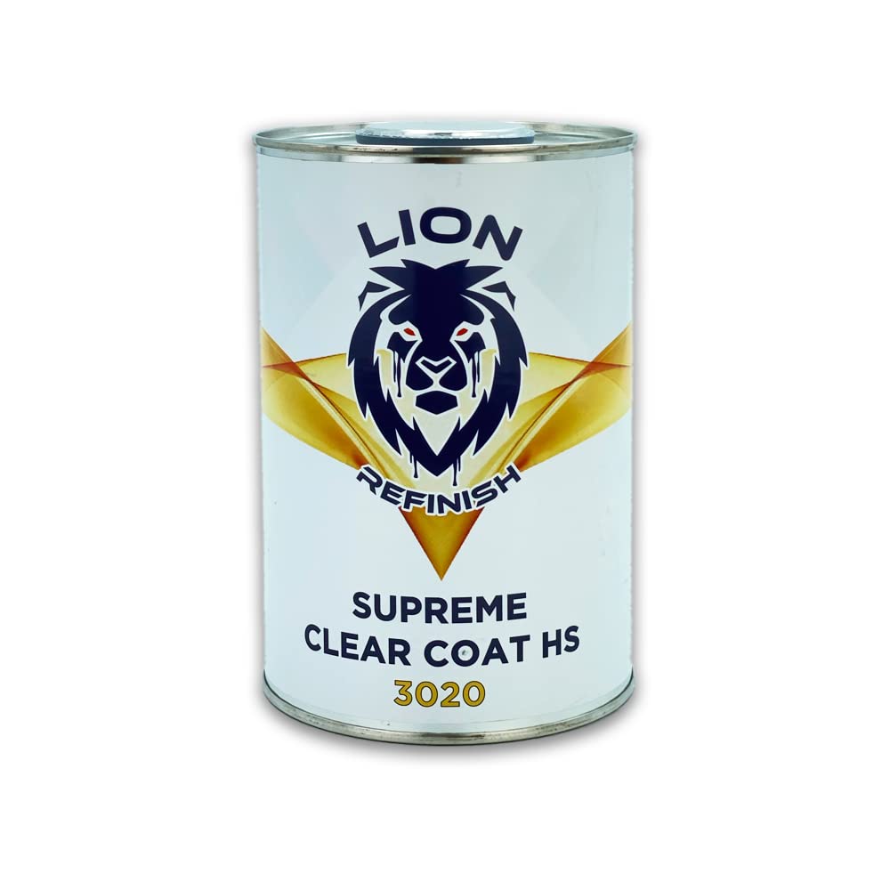 Trasparente Carrozzeria Acrilico Antigraffio 1L Lion Refinish Supreme Clear Coat HS3020 Lucido Brillante + Catalizzatore 500ml (Fast)