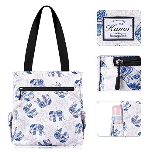 Image of KAMO Floral Tote Bag - Waterproof Lightweight Handbags Travel Shoulder Bag for Hiking Yoga Gym Swimming Travel Beach