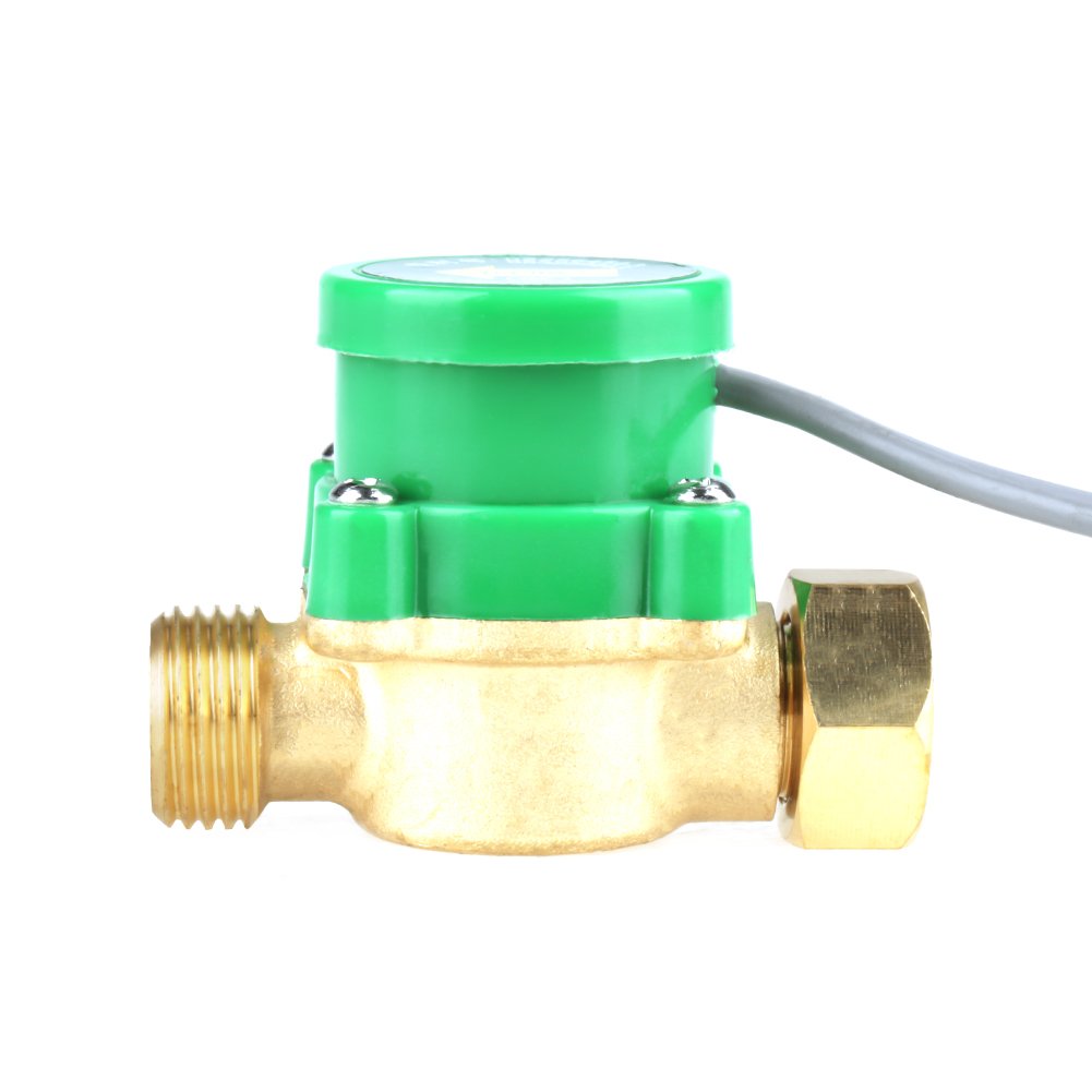 G1/2 "-1/2" Interrupteur de débit de pompe, 1 PCS HT-120 AC 220V 1A Interrupteur de capteur de débit de pompe à eau à filetage pour la pressurisation de l'eau du robinet domestique