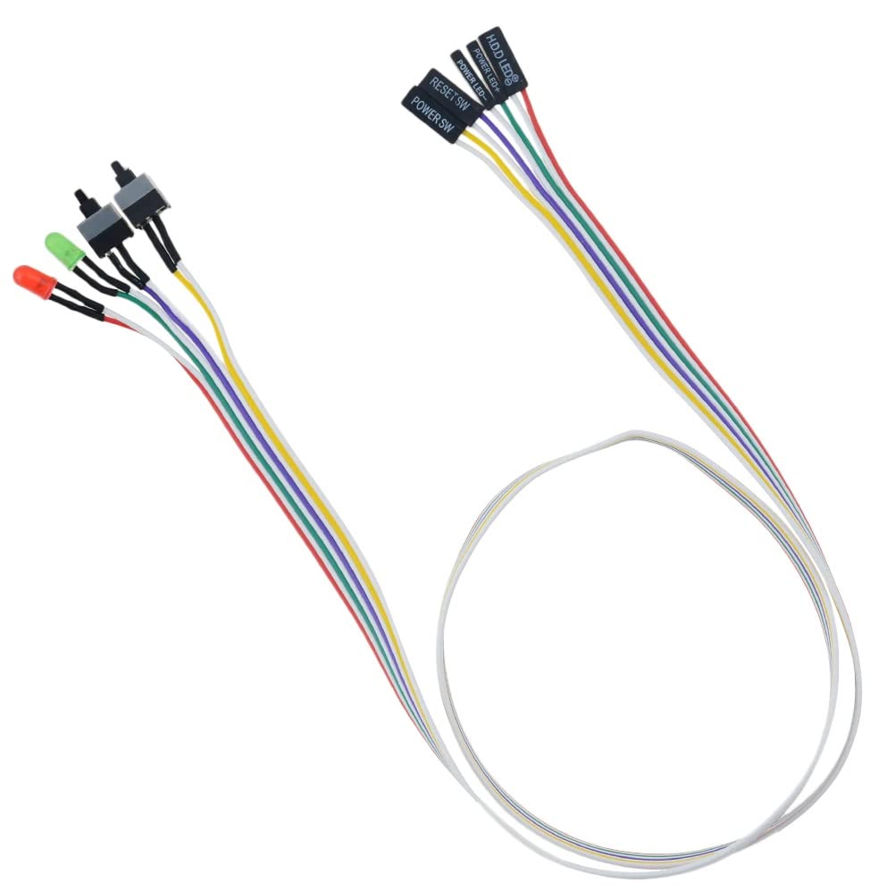 Alfais 5064 Ana Kart Power Kablosu Led Işıklı Reset Açma Kapama Butonu Kablosu On Off Switch