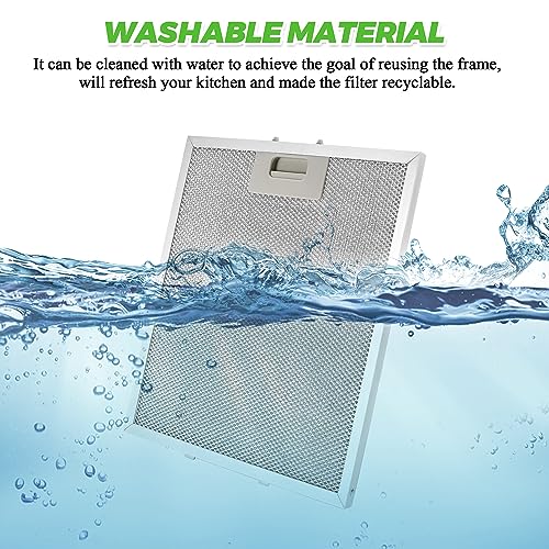 Updated W10169961A Range Hood Filter Replacement (3PCS) by Techecook, 5-Layer Aluminum Mesh Hood Grease Filter 10.5 x 12 Inch Fit for Whirlpool, Kitchen Aid, Jenn-Air Range Hoods