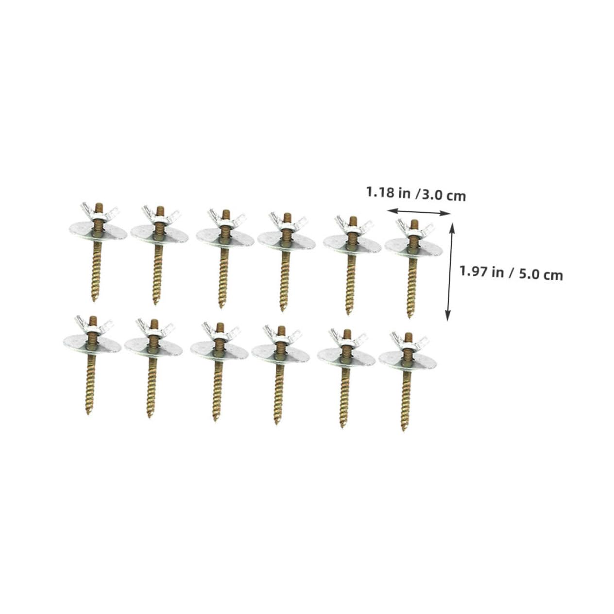 SUPVOX Birdcage Stands Hardware 20 Sets Bird Perch Screws Birdcage Accessories Matting for Bird Cage Chinchilla Wooden House