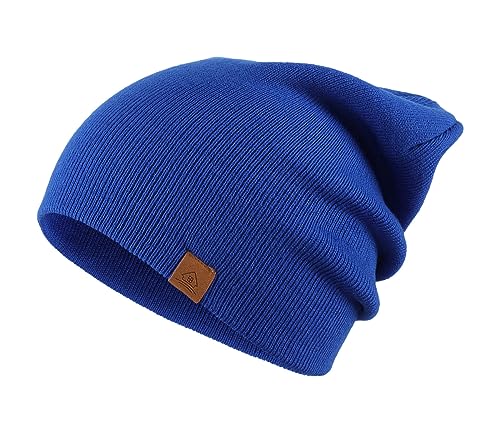 Image of Home Prefer Mens Winter Hats Acrylic Knit Cuff Beanie Cap Warm Womens Beanie Hat