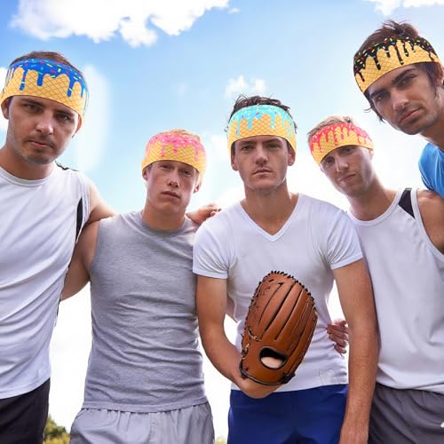 Image of Suncalla Teenager Baseball Headband Elastic Polyester Sweatband Multi Color for Basketball Football Golf Headscarf Baseball Stuff Women Men Accessory Team Gift