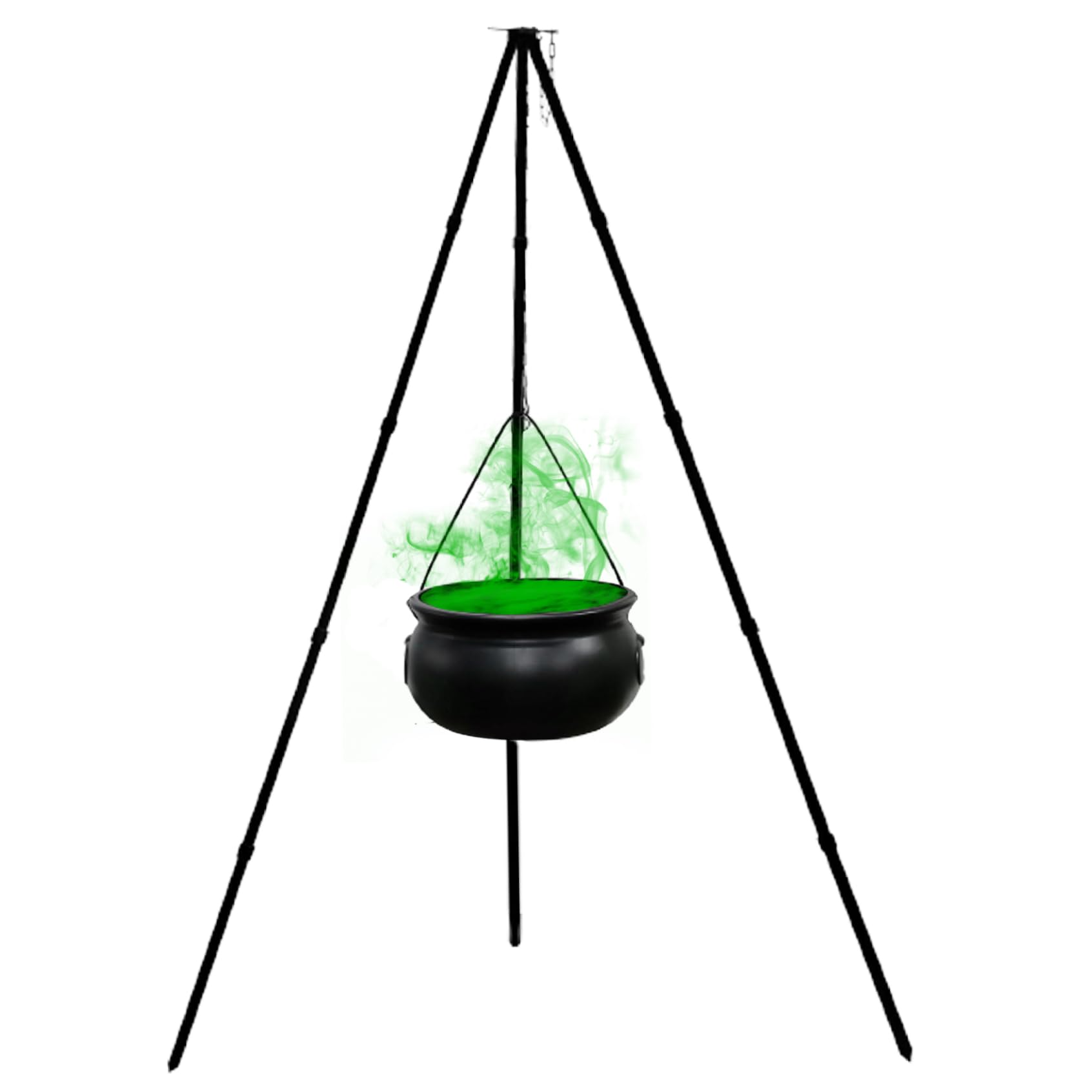 Bemonew Witches Cauldron Large Witches Cauldron on Tripod with Lights Halloween Decorations Black Witch Decor for Outedoor Halloween Yard Decorations