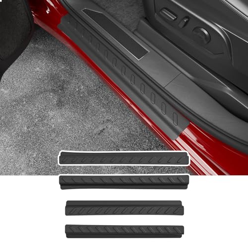 CZmenghe Exterior Door Sill Protector Compatible with 2019-2026 Chevy Silverado GMC Sierra 1500 Crew Cab Door Sill Guard Replacement for 2019-2026 Chevy Silverado Accessories