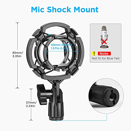 image for Puroma Heavy Duty Microphone Stand, Extendable Mic Suspension Boom Sci