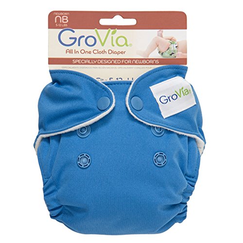 GroVia All In One Cloth Diaper - Topaz - Newborn - Snap