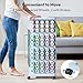 Sunnacate Craft Storage Cart with 60 Vinyl Roll Storage Organizer, Rolling Heat Press Table Stand with Wheels, Mobile Vinyl Roll Holder Rack for Blueprints Gift Wrap Craft Organizers