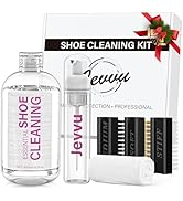 Jevvu Shoe Cleaner Kit, 300ml Concentrated Shoe Cleaning Kit with Foaming Bottle, 3 Brushes &amp; Tow...