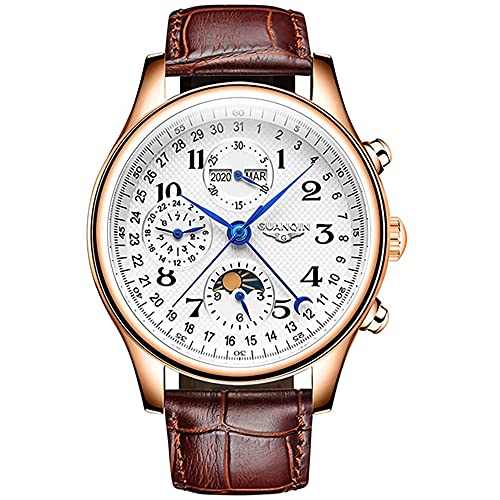 Guanqin Montre multifonction automatique pour homme - Montre mécanique à remontage automatique...