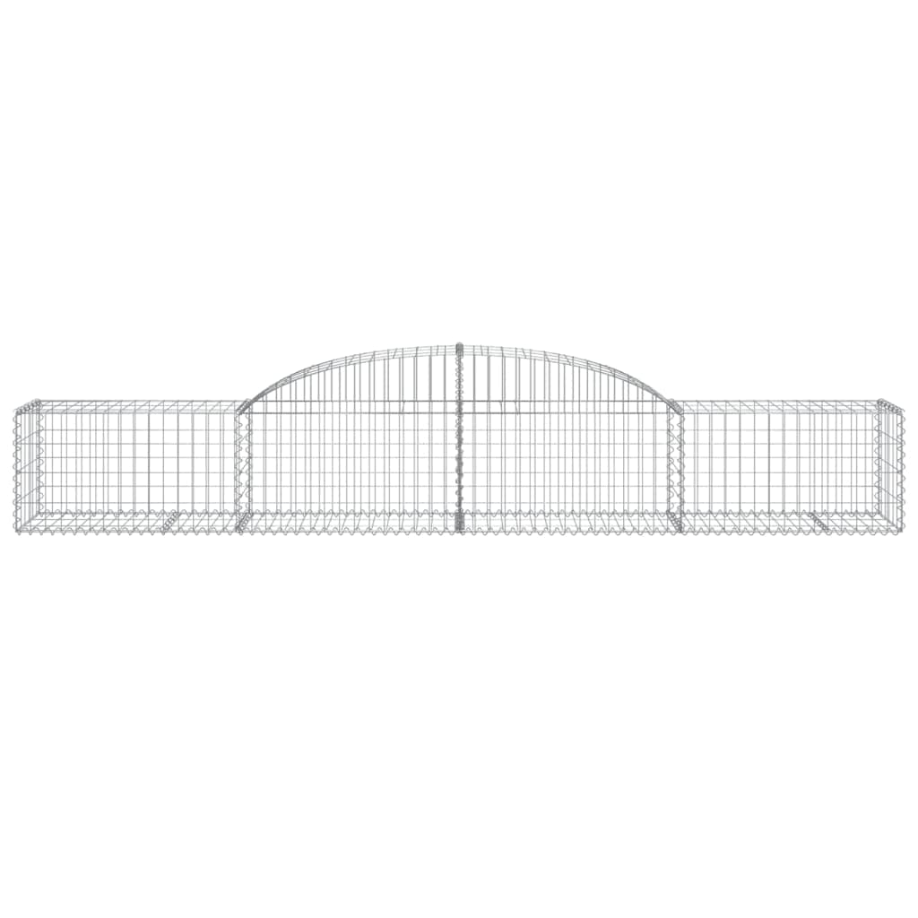 Gaviones con arco alto, 17 unidades, 300 x 50 x 40/60 cm, hierro