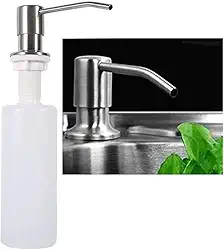 Dispenser Dosador sabão Embutir Pia Detergente Sabonete Liquido escovado cozinha banheiro