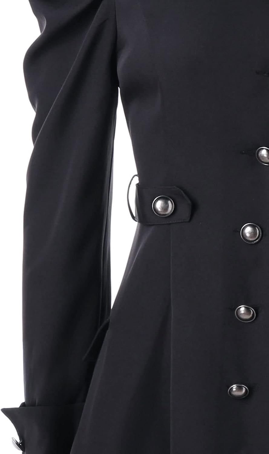 Gothic Vintage Womens Steampunk Victorian Swallow Tail Long Trench Coat Jacket - Image 4