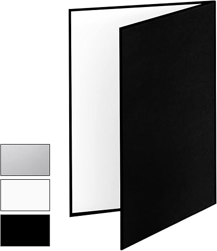 Meking Cartón reflector de fotografía 3 en 1, 17 x 12 pulgadas, tablero difusor de luz plegable A3 para bodegón, fotografía de productos y