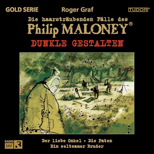 Diseño de la portada del título Die haarstr&auml;ubenden F&auml;lle des Philip Maloney