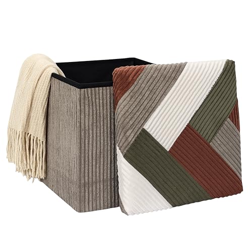 Pouf pliable patchwork pour éliminer le désordre dans la chambre - 7