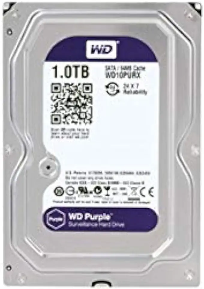 WD Purple Surveillance HDD | 1TB | HD Interno | 3.5'' SATA 3 | WD10PURX