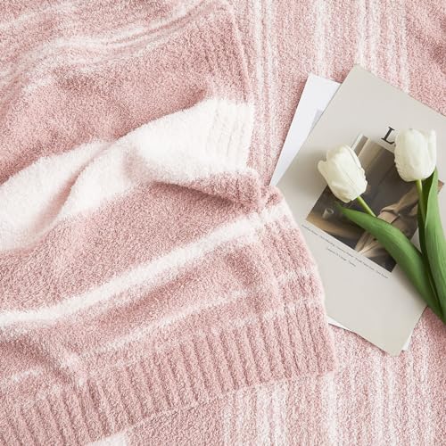 WRENSONGE Soft Throw Blanket for Couch-Cozy Reversible Knitted Blankets — view 3