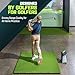 GoSports Golf Hitting Mat - Elite 5 x 5 ft - 15 mm Artificial Turf Training Mat for Indoor/Outdoor Swing Practice, Includes 3 Rubber Tees