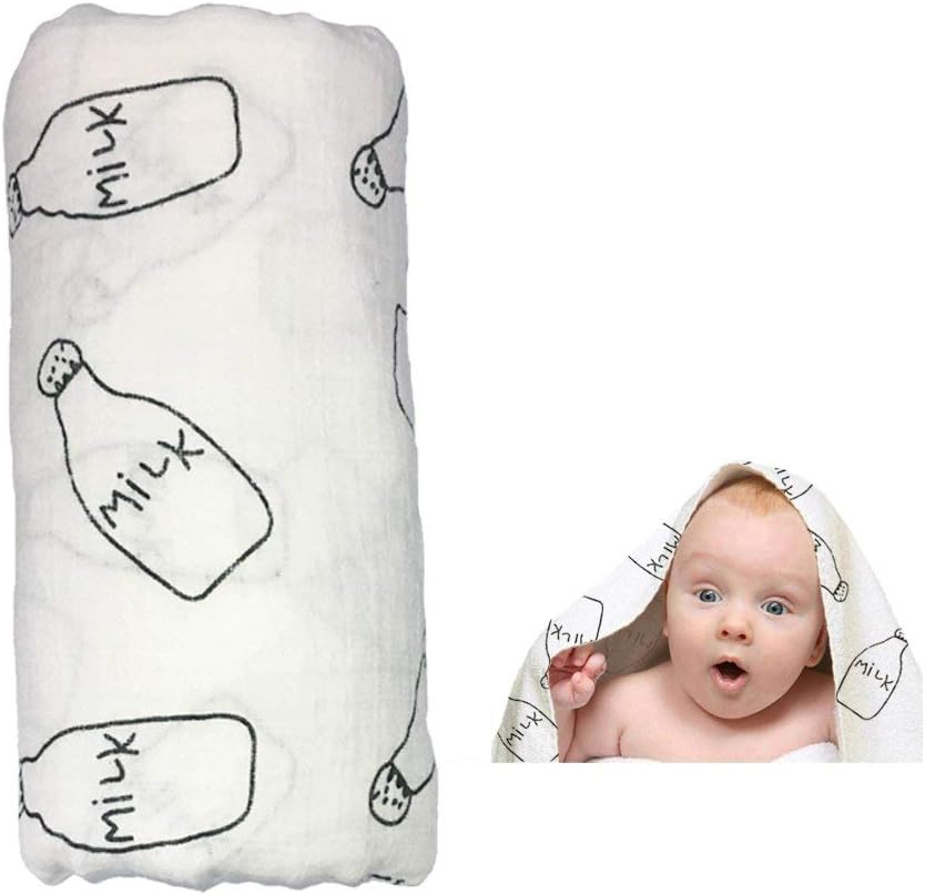 AIVIAI Muslin Baby Swaddle Blankets Baby Long Ripple Wrap Toddler Blankets