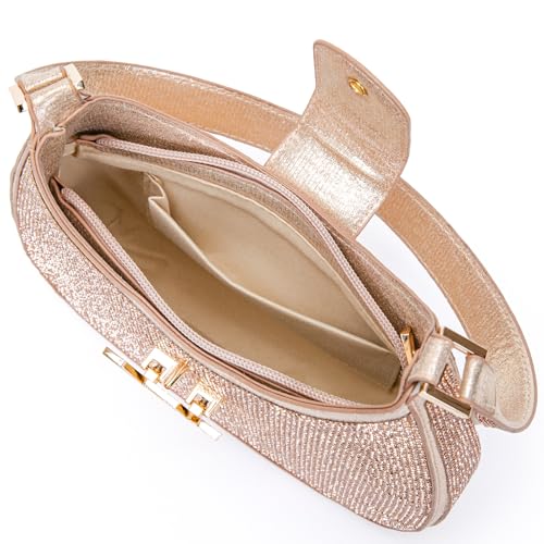 Image of BBTT.ful Rhinestone Evening Handbags Sparkling Crystal Purse Daily Casual Shoulder Bag