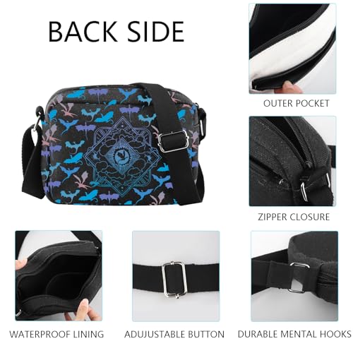 WSNANG Onyx Storm Crossbody Bag Violet and Xaden Fans Shoulder Bag Empyrean Book Series Inspired Gift4