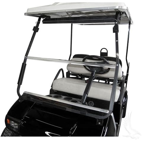 Club Car DS 2000.5 to Current Clear Fold Down Impact Resistant Windshield for CC DS 2000.5 to Current Golf Cart Cover