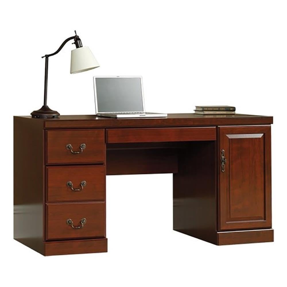 BOWERY HILL Traditional Home Office Computer Credenza, Computer Desk in Cherry