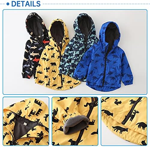 Happy Cherry Toddler Spring Fall Windbreaker Jacket Cartoon Printed Hoodie Mesh/Fleece Liner 4 51hSEDigvOS. AC