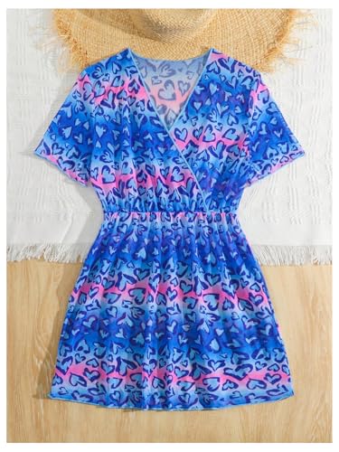 Image of SHENHE Girl's Swim Cover Up V Neck Sleeveless Hollow Out Beach Dress Coverup Beachwear