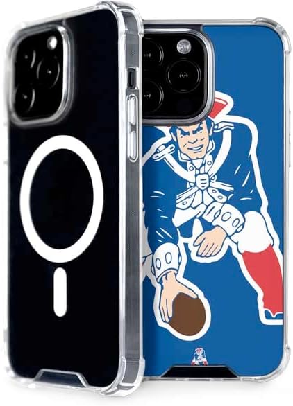 Skinit Phone Case Compatible with MagSafe iPhone 14 Pro Max - Officially Licensed NFL New England Patriots Retro Logo Design
