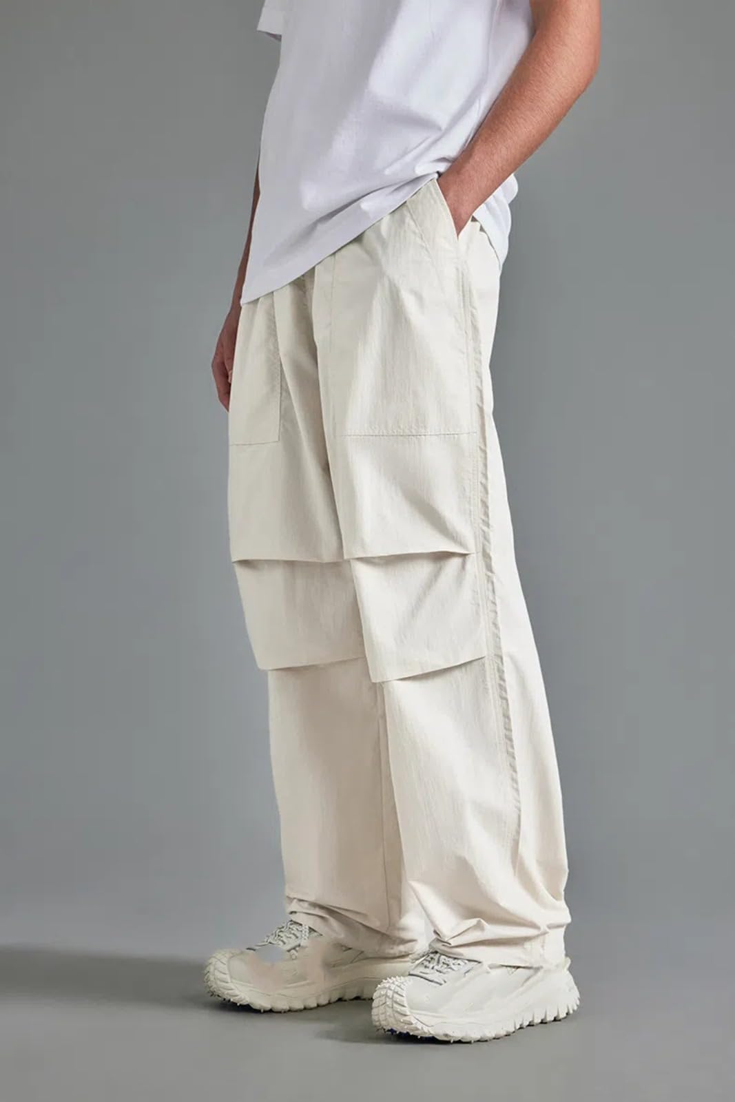 Pantaloni da Lavoro Slim in Stile Coreano a Gamba Larga per Pantaloni Casual da Uomo Primavera ed Estate