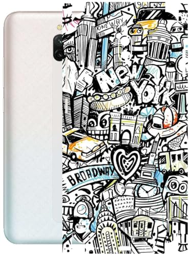 Image of AtOdds - Full Body Back Screen Guard Protector Film - Lamination Wrap Skin Sticker Compatible with REDMI 8A Dual | Scratchproof Matte Finish (Graffiti 26)