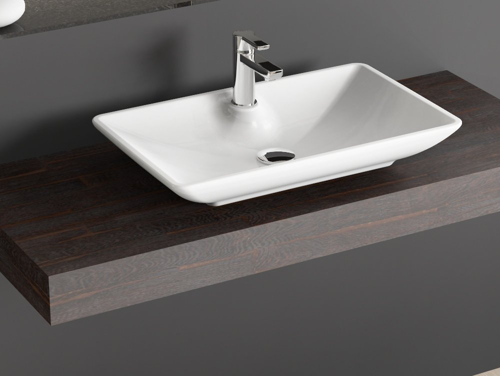Aqua Bagno | Design Waschbecken in Weiß, Aufsatzwaschbecken