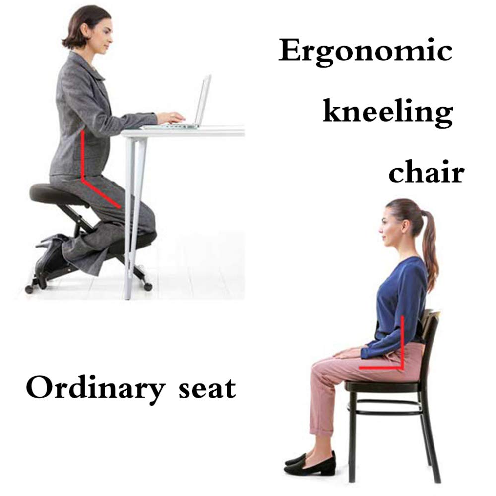 La Silla Arrodillada La Silla Ergonómica De Corrección De La Postura Sentada Adecuada Para La Oficina Y La Sala De Estar Puede Aliviar Eficazmente El Dolor Y Corregir La Postura Sentada,Blue