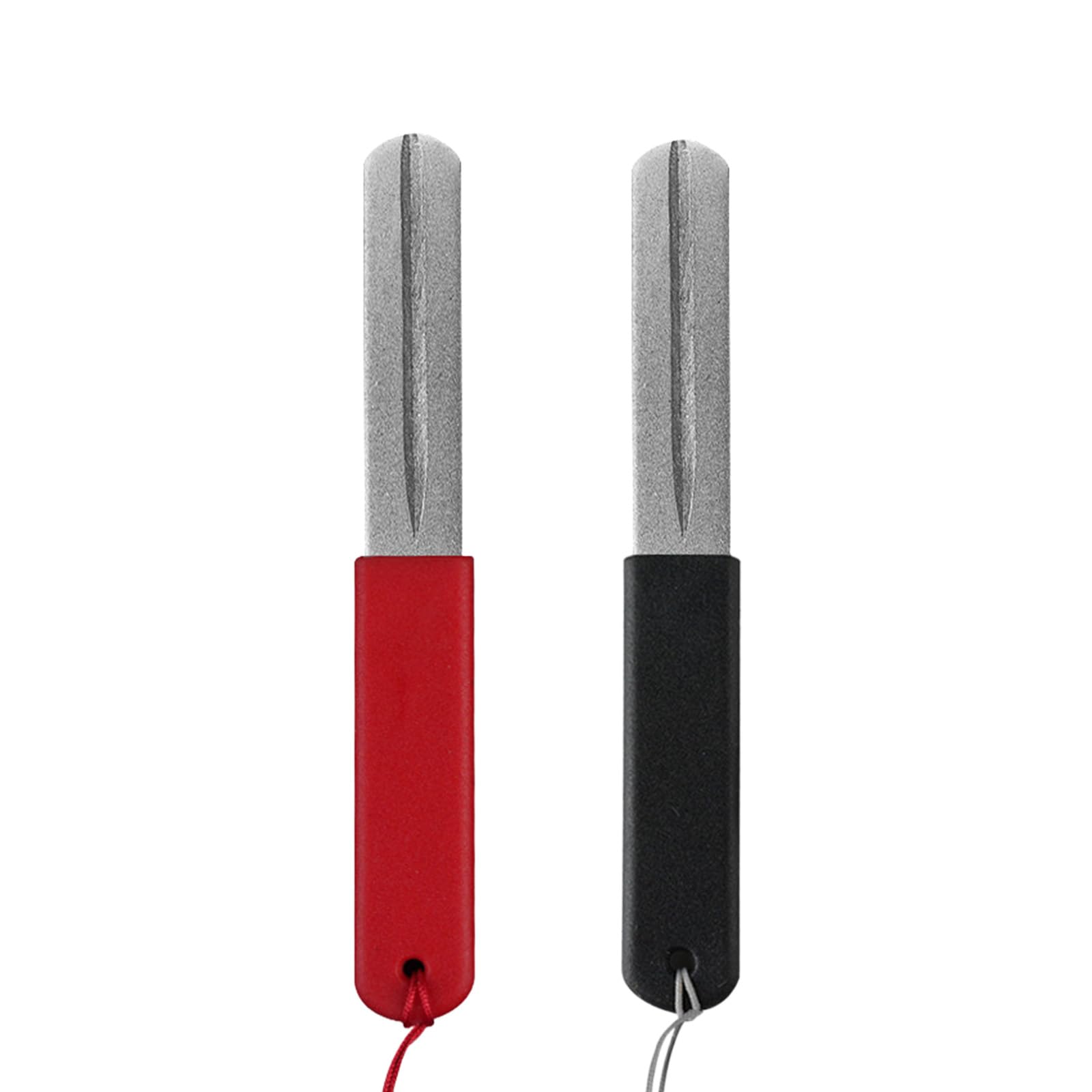 2 Stück Doppelseitiger Sharpener Fischhakenschärfer, Hochwertige Materialien Haken Schleifgerät Schnelle und Effiziente Anwendung Angelzubehör, 2 Farben