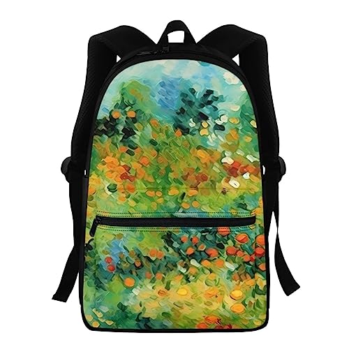 THKVSV Vincent - Mochila de pintura al óleo para hombre y mujer, para deportes al aire libre, viajes, senderismo, camping, pintura artística 1, Van Art 21, Talla única, Mochilas daypack