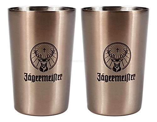 Jägermeister Shotglas Shotgläser aus Metall - 2er Set