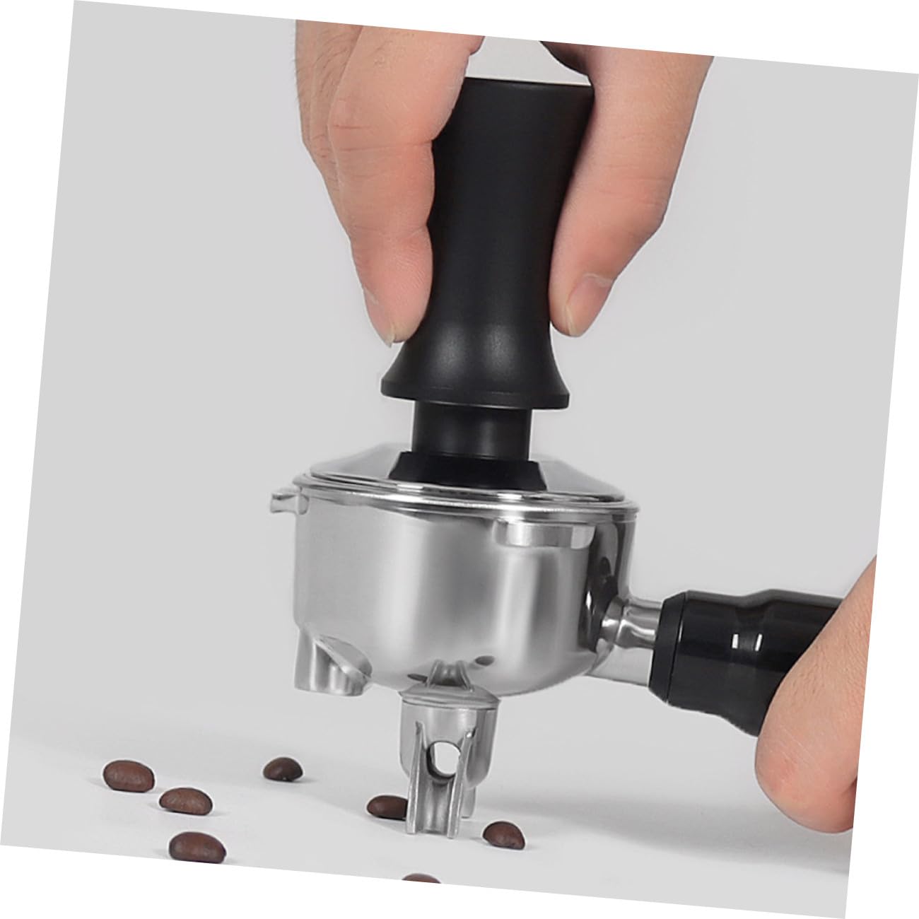 TOPBATHY Prensa Manual de Acero Inoxidable para Café Expreso Prensa para Granos de Café 51 Mm